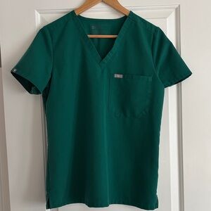 Figs Teal Technical Collection Scrub Top